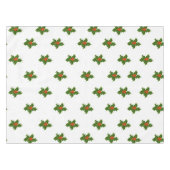 Nappe Noël Holly Motif avec baies rouges sur blanc (Devant (Horizontal))