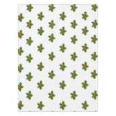 Nappe Noël Holly Motif avec baies rouges sur blanc (Devant)