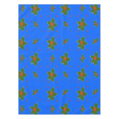 Nappe Noël Holly Red Berry Motif sur Festive Blue (Devant)