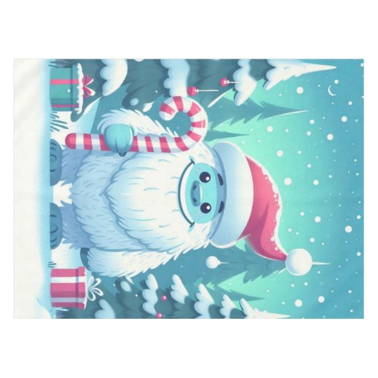 Nappe Noël mignon/yeti d'hiver (Devant (Horizontal))