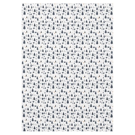 Nappe Noël Minimal Noir et Blanc Vacances Modernes (Devant)