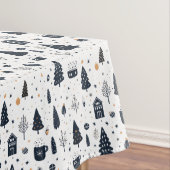 Nappe Noël Minimal Noir et Blanc Vacances Modernes (In Situ)