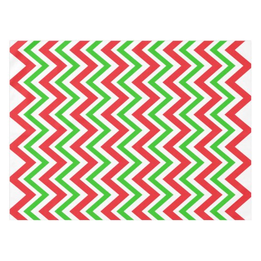 Nappe Noël Motif rouge et vert Chevron (Devant (Horizontal))