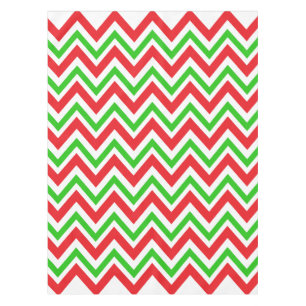 Nappe Noël Motif rouge et vert Chevron