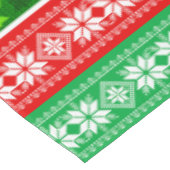 NAPPE NOËL ORNAMENTS DESIGN ROUGE BLANC VERT (Angle)