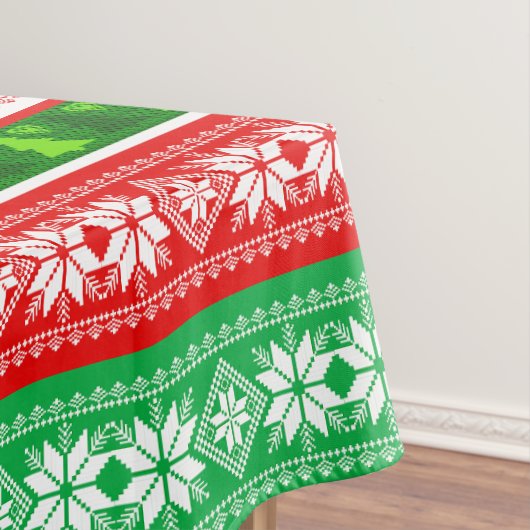 NAPPE NOËL ORNAMENTS DESIGN ROUGE BLANC VERT (In Situ)