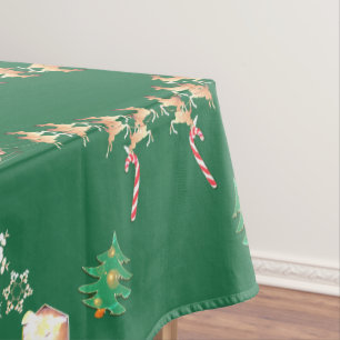Nappe Noël Père Noël et Reindeer