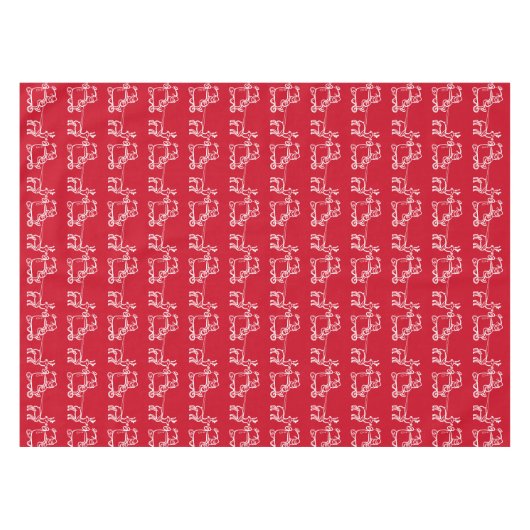 Nappe Noël Père Noël Sleigh Reindeer Festif hiver (Devant (Horizontal))