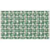 Nappe Noël Plaid blanc, vert avec des flocons blancs (Devant (Horizontal))