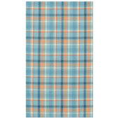 Nappe Noël Plaid Check bleu beige blanc motif (Devant)