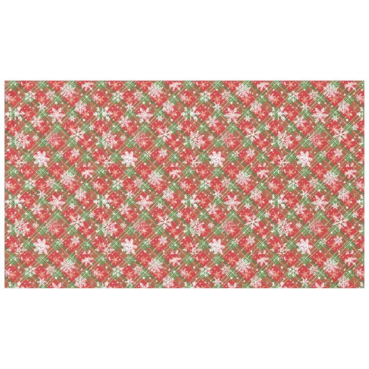 Nappe Noël Plaid Rouge, Vert avec Flèches blanches (Devant (Horizontal))