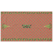Nappe Noël Plaid Rouge, Vert, avec Gold Stars (Devant (Horizontal))