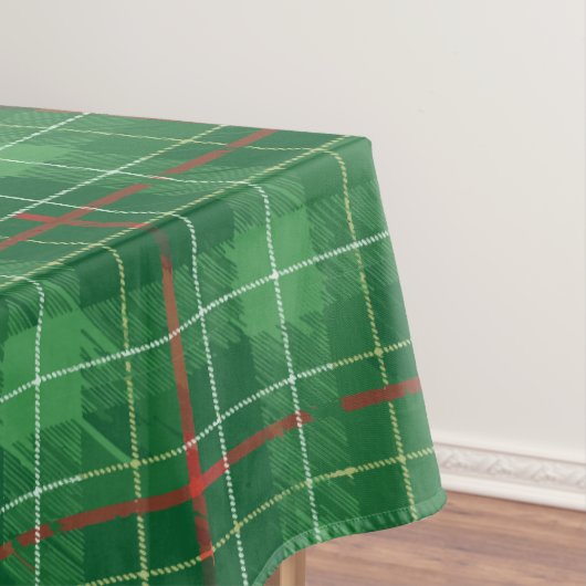 Nappe Noël Plaid vert avec rouge (In Situ)