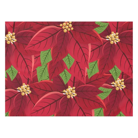 Nappe Noël Poinsettia (Devant (Horizontal))