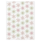 Nappe Noël Red Green Festive Motif de flocon de neige (Devant)