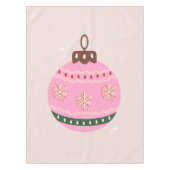Nappe Noël Rétro Vacances rose Bauble (Devant)