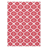 Nappe Noël Rouge Blanc Snowflakes Lattice Motif (Devant)