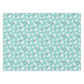 Nappe Noël rouge de baies de feuillage blanc turquoise (Devant (Horizontal))