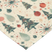 Nappe Noël rouge et vert rétros (Angle)