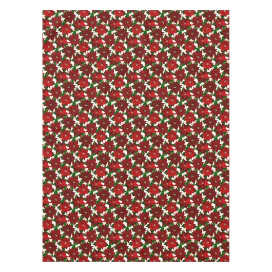 Nappe Noël Rouge Poinsettia (Devant)