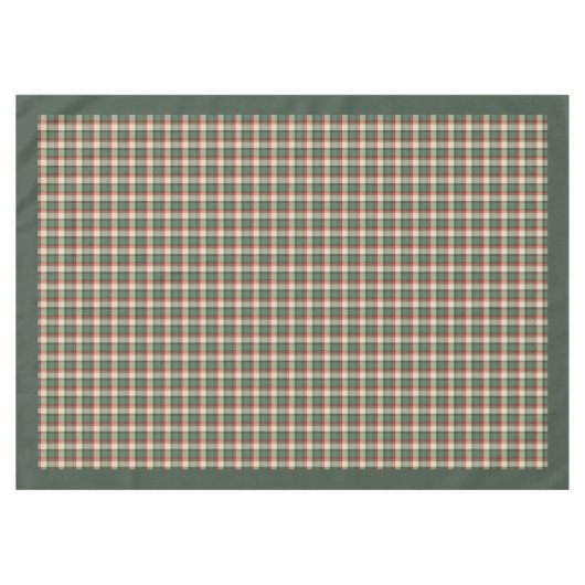 Nappe Noël rustique en Tartan intemporel Plaid Motif (Devant (Horizontal))