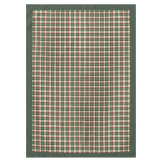 Nappe Noël rustique en Tartan intemporel Plaid Motif (Devant)