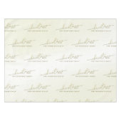 Nappe Noël Simple Gold Calligraphie Script Bénédictions (Devant (Horizontal))