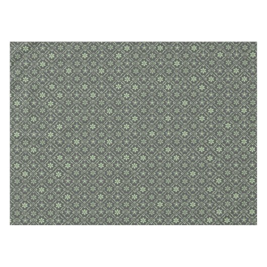 Nappe Noël Simple Green Snowflake Élégant Motif (Devant (Horizontal))