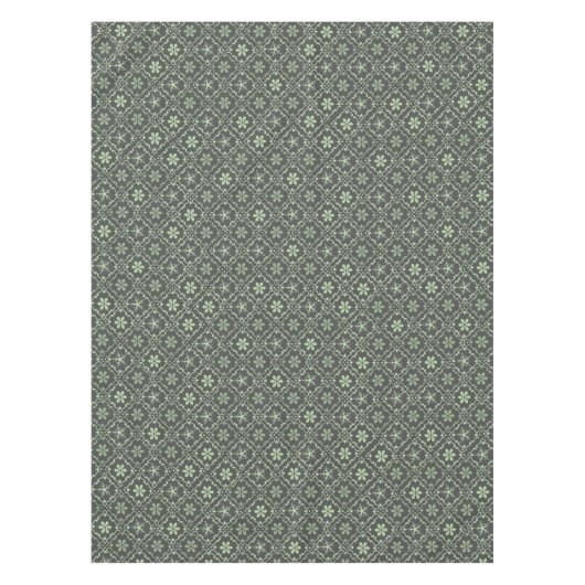 Nappe Noël Simple Green Snowflake Élégant Motif (Devant)