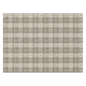 Nappe Noël texture aquarelle carreau beige cerf (Devant (Horizontal))