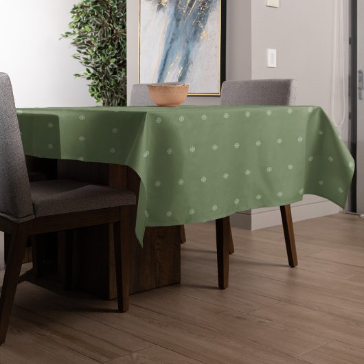 Nappe Noël Vert Simple Minimaliste Élégant Motif