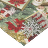 Nappe Noël victorien classique rouge et vert (Angle)