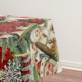 Nappe Noël victorien classique rouge et vert (In Situ)