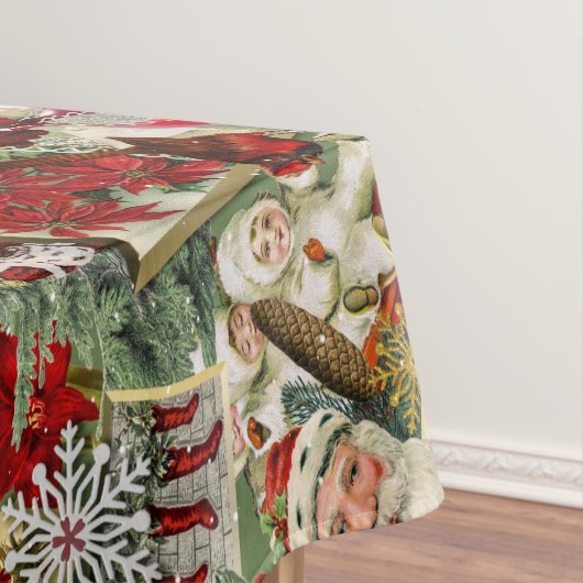 Nappe Noël victorien classique rouge et vert (In Situ)