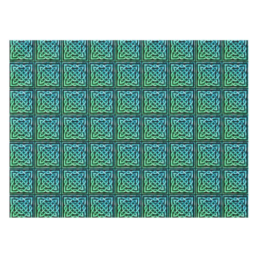 Nappe Noeud celtique - Carré bleu vert noir (Devant (Horizontal))