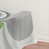 Nappe Noir Abstrait et blanc avec art fractal vert (In Situ)