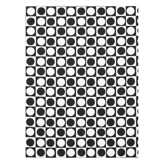 Nappe Noir blanc À damiers Pois (Devant)