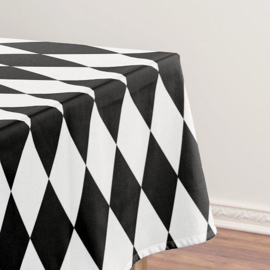 Nappe Noir blanc Arlequin Diamonds Motif Design