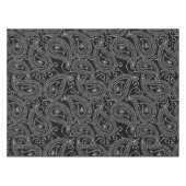 Nappe Noir & Blanc Elegant Damask Motif Floral (Devant (Horizontal))