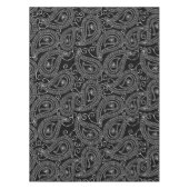 Nappe Noir & Blanc Elegant Damask Motif Floral (Devant)