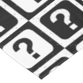 Nappe Noir blanc Question Mark Riddle Block Monogramme (Angle)