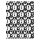 Nappe Noir blanc Question Mark Riddle Block Monogramme (Devant)