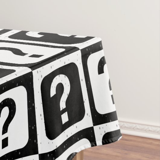 Nappe Noir blanc Question Mark Riddle Block Monogramme (In Situ)