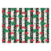 Nappe Noir Blanc Stripes Neiges Rouge Vert Arbres (Devant (Horizontal))
