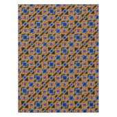 Nappe Noir Bleu Rouge Or Ombre Abyss Art Abstrait (Devant)