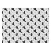 Nappe Noir Chat Shadow Silhouette Motif Design (Devant (Horizontal))