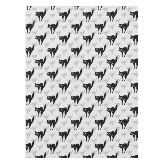Nappe Noir Chat Shadow Silhouette Motif Design (Devant)