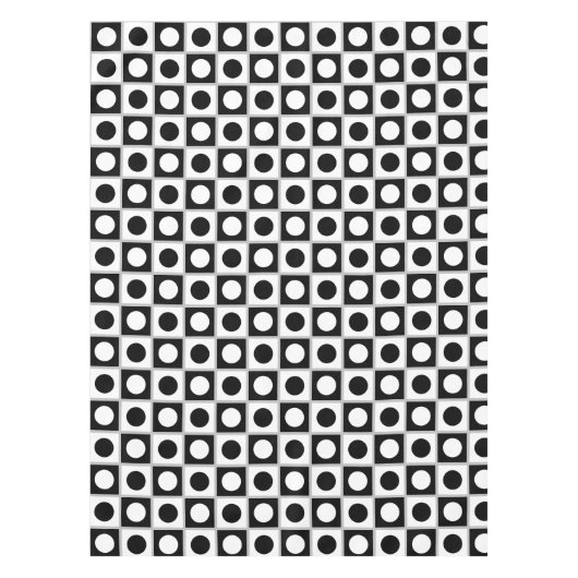 Nappe Noir et blanc Abstrait moderne (Devant)