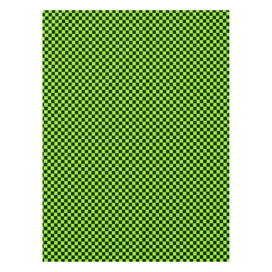 Nappe noir et vert Chartreuse - damier rétro (Devant)