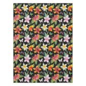 Nappe noire de fleurs tropicales (Devant)